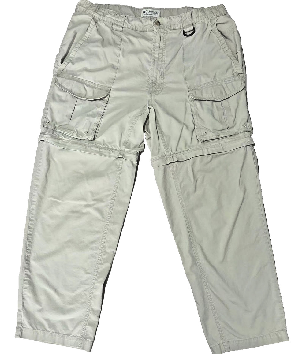 Vintage 90s Columbia Gorpcore Convertible Cargo Pants Khaki Men's 36 Y2K